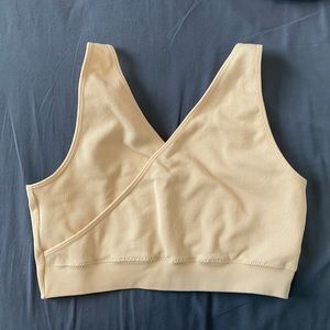 Kindred Bravely Sublime Adjustable Crossover Nursing Bra in Soft Pink L-Busty